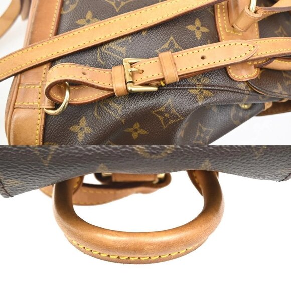LOUIS VUITTON Mini Montsouris Backpack Bag Monogram Leather Brown M51137 96MA061 main image 6